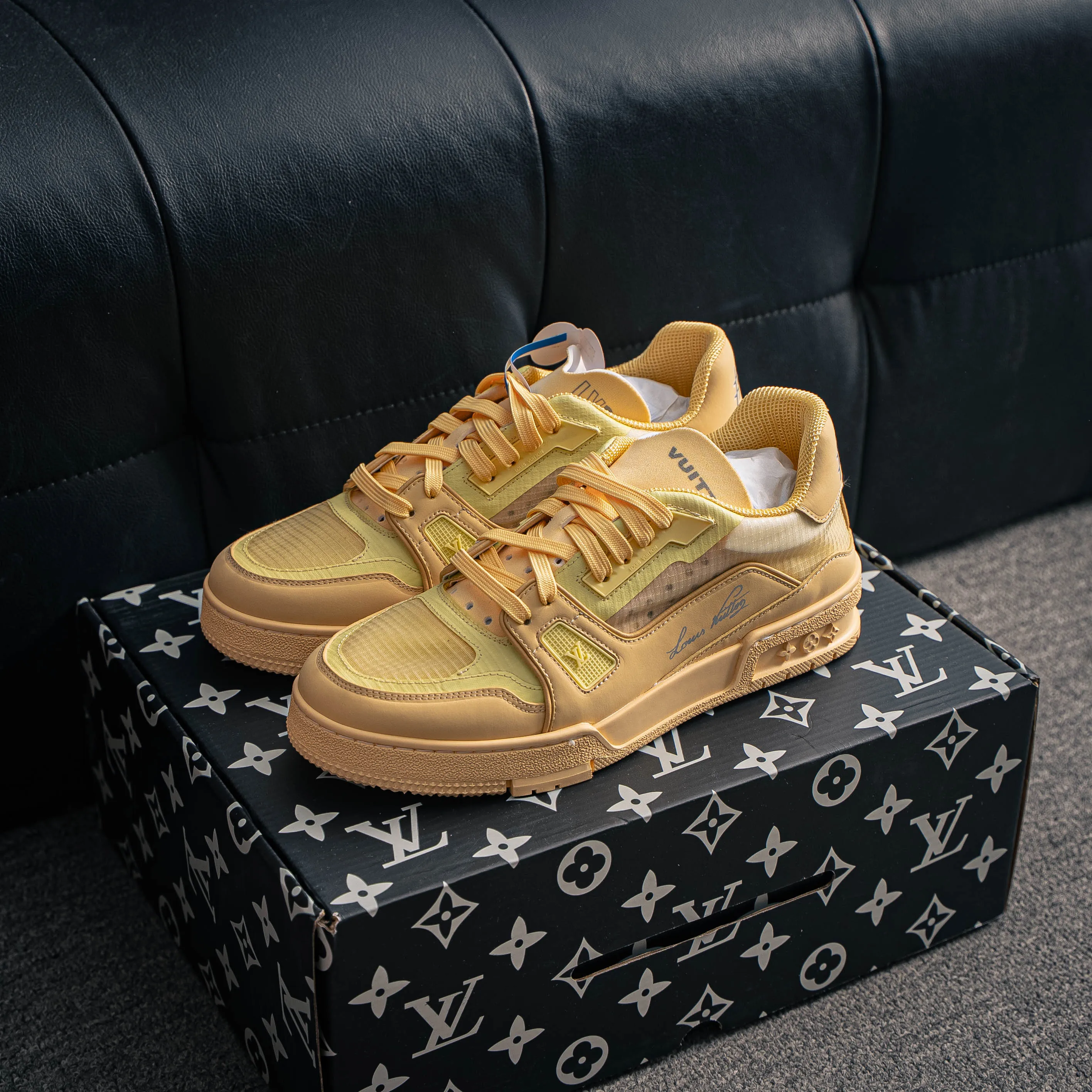 【YS 】 Premium LOUIS VUITTON Tilted Series｜2026 Breathable Series LV Tilted Low Sneakers Series Low-Top Retro Skate Shoes Men Shoes｜
